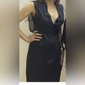 All Saints Elegant One Shoulder Dark Dress